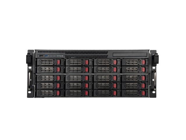 Silverstone 4U 20-bay 2.5' / 3.5' HDD / SSD rackmount storage server chassis with Mini-SAS HD SFF-8643 12 Gb/s interface