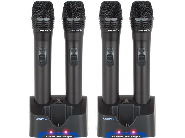 VocoPro UHF-5805-10 Professional Rechargeable 4 Channel UHF Wireless Mic System