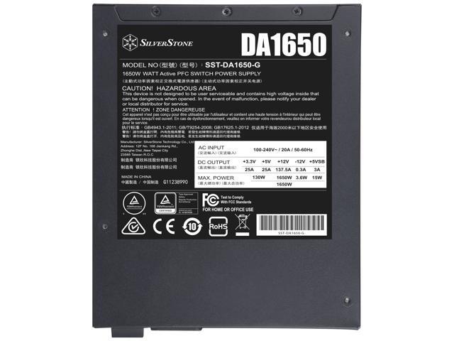 Silverstone DA1650 Gold 80 PLUS Gold 1650W fully modular ATX power supply