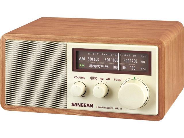 Sangean WR11 Wood Cabinet AM/FM Table TOP Radio