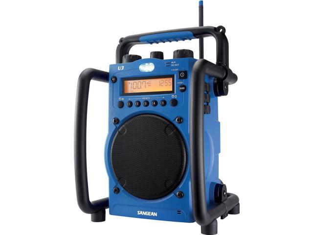 Sangean U3 AM/FM Ultra Rugged and Water Resistant Digital Tuning Radio Blue/black
