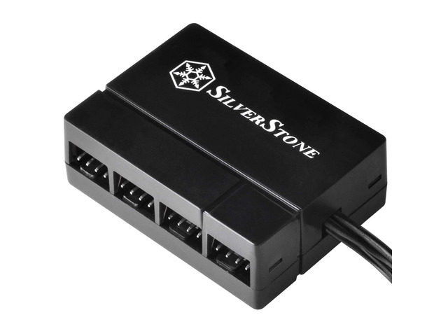 SilverStone Technology 8-Port PWM Fan Hub/Splitter for 4-Pin & 3-Pin Fans* in Black SST-CPF04-USA
