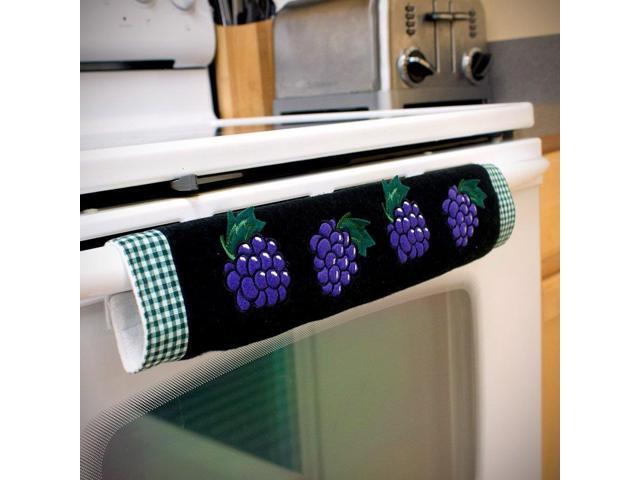 Oven Door Handle Cover with Grape Design