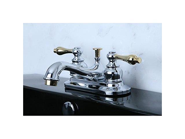 Kingston Brass KB604AL Two Handle 4' Centerset Lavatory Faucet with Retail Pop-u