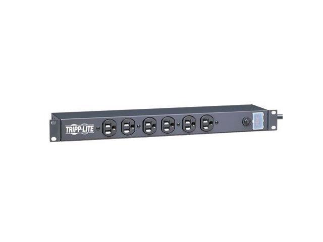 Tripp Lite 12 Outlet Rackmount Network-Grade PDU Power Strip, Front & Rear Facing, 15A, 15ft Cord with 5-15P Plug (RS-1215)