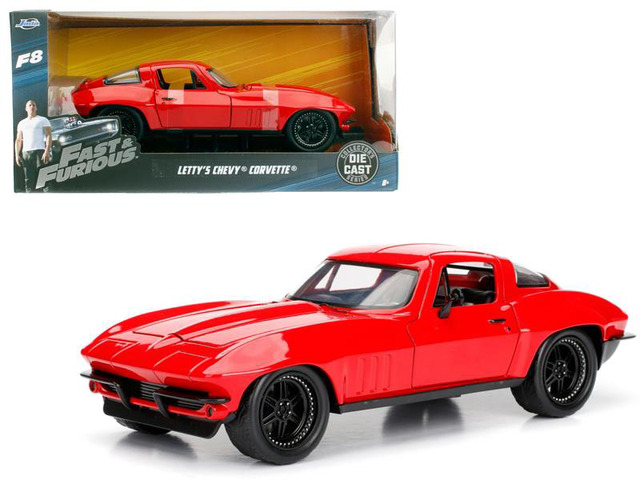 Letty's Chevrolet Corvette Fast & Furious F8 The Fate of the Furious' Movie 1:24 Diecast Model Car by Jada'