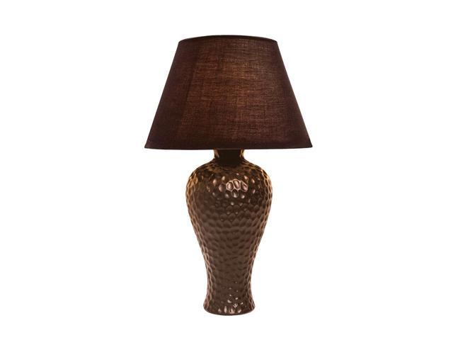 Photos - Other Jewellery Simple Designs Textured Stucco Curvy Ceramic Table Lamp LT2004-BWN