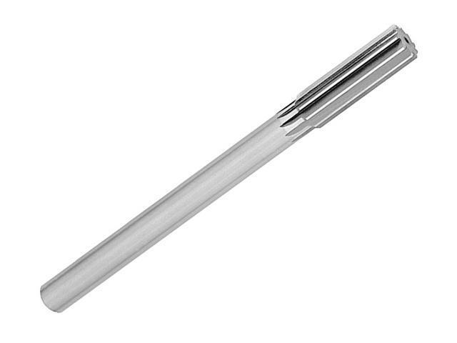 Drill America DWRR Series Qualtech High-Speed Steel Chucking Reamer, Straight Flute, Round Shank, Uncoated (Bright) Finish, #18 Size (Pack of 1)