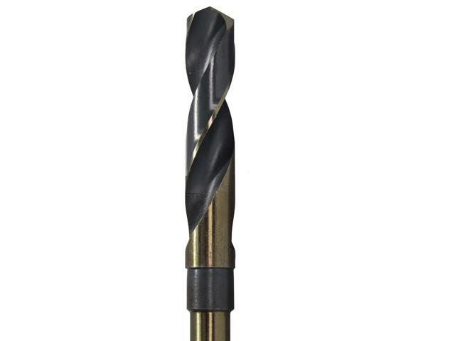 Drill America KFD1008-SET KFD 8 Piece High-Speed Steel Silver and Deming Drill Bit Set in Metal Case, Black/Gold Oxide Finish, 1/2' Round Shank,...