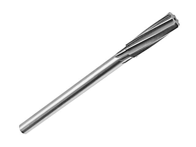 Drill America DWRR Series Qualtech High-Speed Steel Chucking Reamer, Straight Flute, Round Shank, Uncoated (Bright) Finish, 19mm Size (Pack of 1)