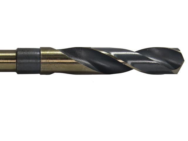 Drill America KFD1008-SET KFD 8 Piece High-Speed Steel Silver and Deming Drill Bit Set in Metal Case, Black/Gold Oxide Finish, 1/2' Round Shank,...