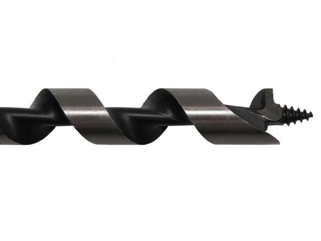 Drill America DMS73-1020 Carbon Steel Ship Auger Bit, Polished Finish, Spiral Flute, 1/2' Size, 18' Length (Pack of 1)