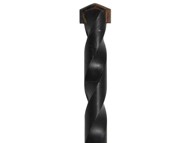 Drill America DAM Series Carbide-Tipped Masonry Drill Bit, Black Oxide Finish, 1/2' Round Shank, Spiral Flute, 118 Degrees Conventional Point,...