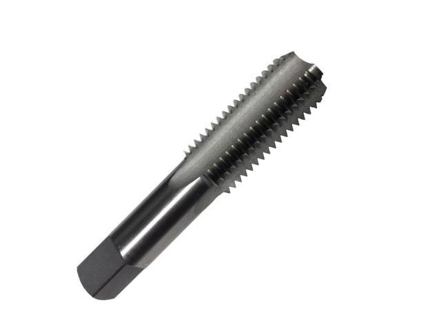 Drill America DWT Series Qualtech High-Speed Steel Left Hand Threading Tap, Uncoated (Bright) Finish, Round with Square End Shank, Bottoming...