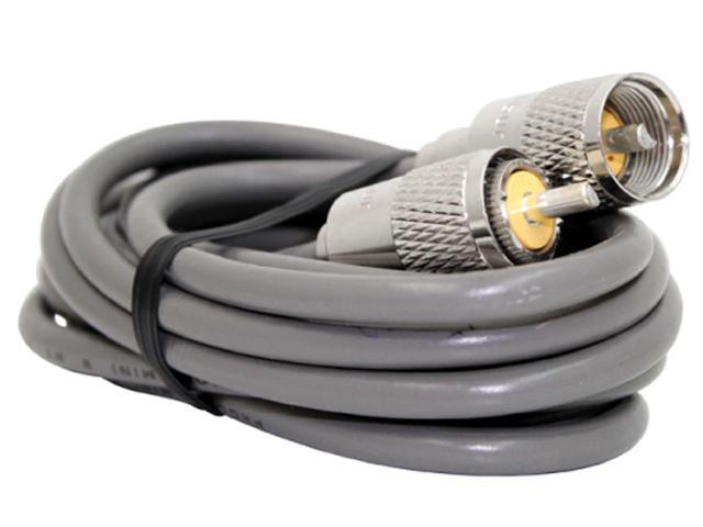 75' RG8X SINGLE LEAD COAX CABLE WITH SOLDERED PL259 CONNECTORS ON EACH END