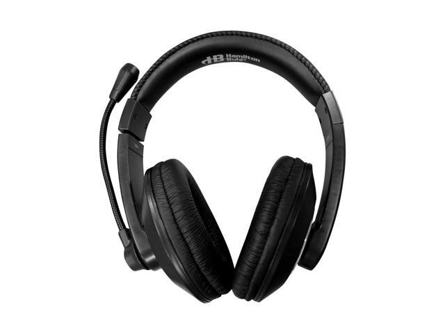 HamiltonBuhl ST2BKU Smart-Trek Deluxe Stereo Headset with In-Line Volume Control and USB Plug - Black
