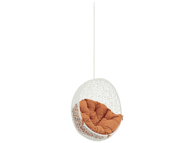 Hide Outdoor Patio Swing Chair Without Stand - White Orange