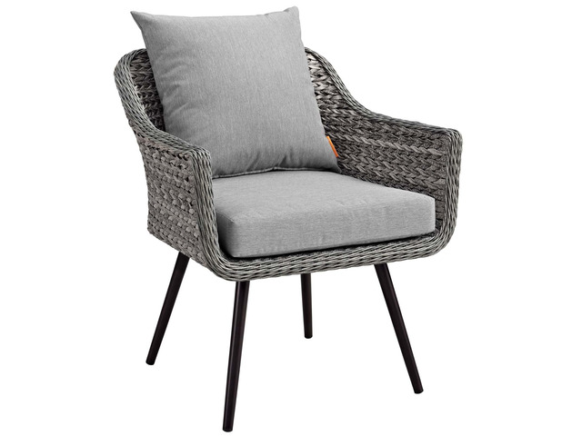 Endeavor Outdoor Patio Wicker Rattan Armchair - Gray Gray