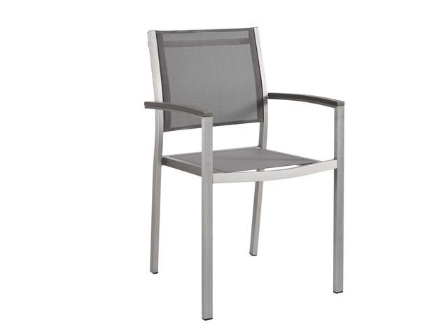 Shore Outdoor Patio Aluminum Dining Chair - Silver Gray