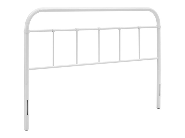 Serena Queen Steel Headboard - White