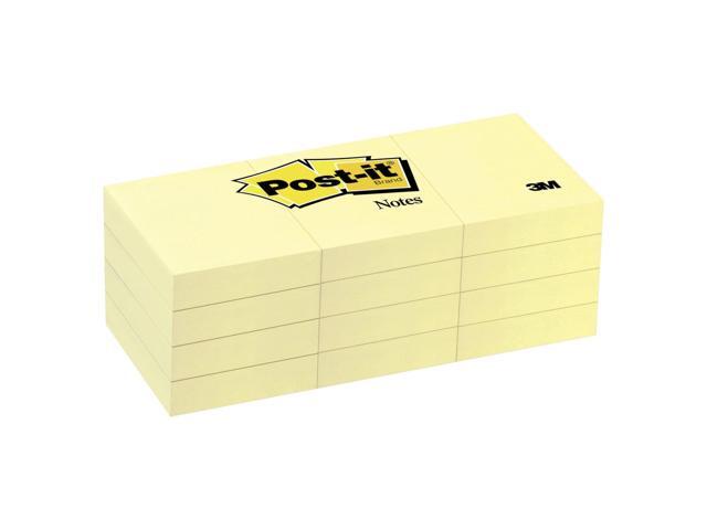 3M COMPANY MMM653YW NOTES POST IT YELLOW 1 1/2 INCH X 2 INCH-**SOLD AS DOZEN**