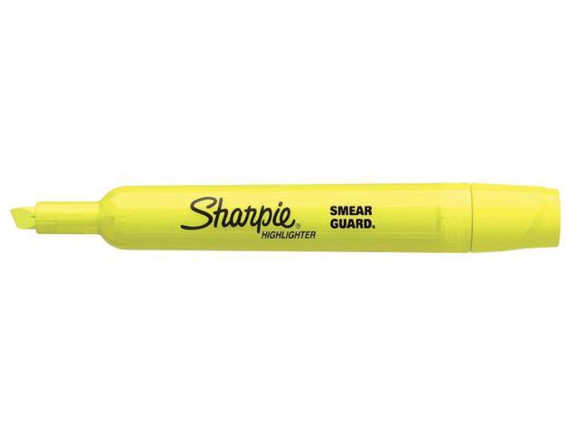 Sharpie Accent Tank Style Highlighter Chisel Tip Fluorescent Yellow Dozen 25025