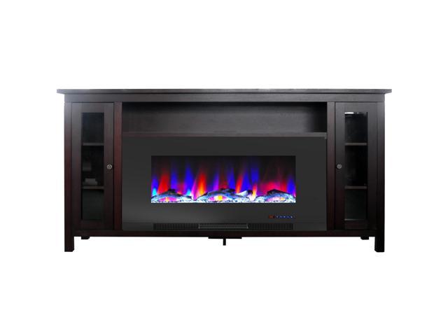 Photos - Other climate systems Cambridge Somerset 70-In. Mahogany Electric Fireplace TV Stand with Multi-Color LED 