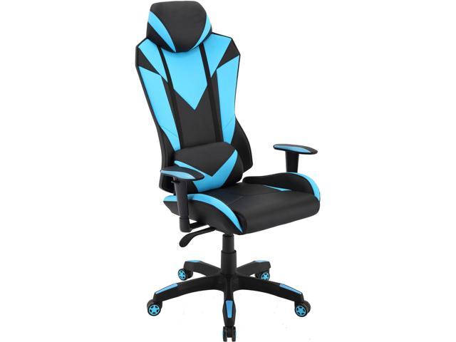 Photos - Other climate systems Hanover Commando Ergonomic High-Back Gaming Chair in Black and Electric Blue with 