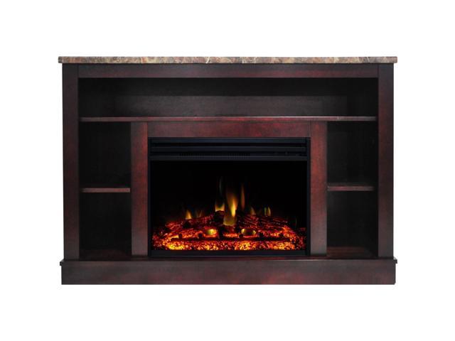 Photos - Other climate systems Cambridge Seville Electric Fireplace Heater with 47-In. Mahogany TV Stand, Enhanced 
