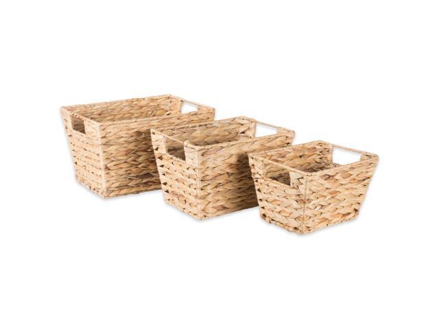 DII Assorted Water Hyacinth Basket (Set of 3)