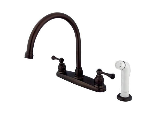 Kingston Brass KB725BL 8-Inch Centerset Kitchen Faucet, Oil Rubbed Bronze
