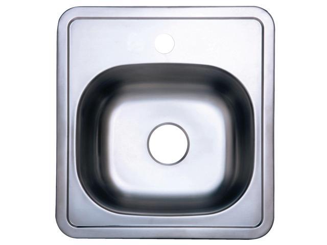 Gourmetier GKTS15151 Self-Rimming Single Bowl Kitchen Sink, Brushed