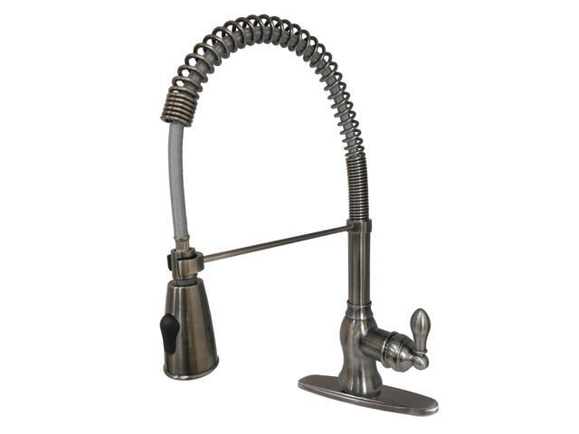Gourmetier GSY8894ACL American Classic Single-Handle Pull-Down Kitchen Faucet, Black Stainless