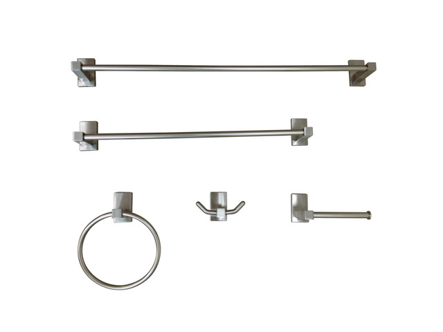 Kingston Brass BAHK8212478SN 5-Piece Bathroom Accessory Set, Brushed Nickel