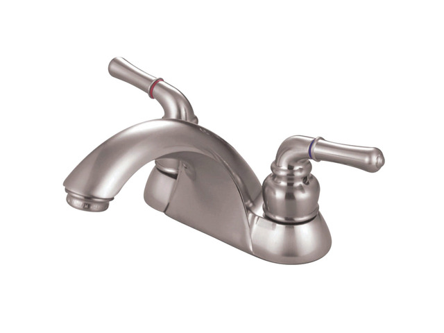 Kingston Brass KB2628LP 4 in. Centerset Bathroom Faucet, Brushed Nickel