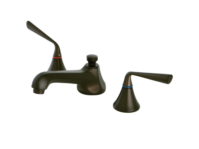 Kingston Brass KS4475ZL 8 in. Widespread Bathroom Faucet, Oil Rubbed Bronze
