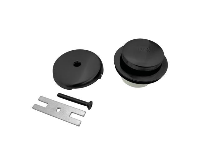 Kingston Brass Easy Touch Toe Tap Bathtub Drain Replacement Kit, Matte Black