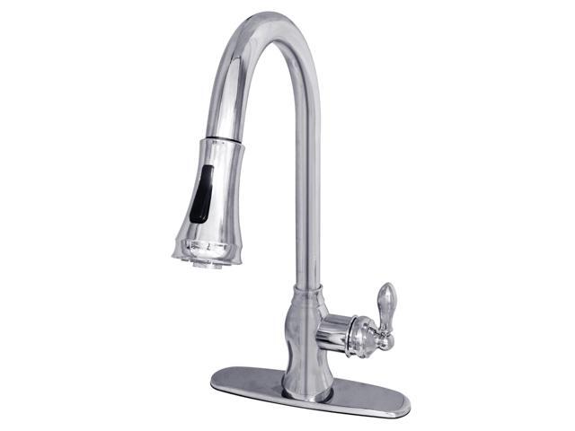 Gourmetier GSY7771ACL American Classic Single-Handle Pull-Down Sprayer Kitchen Faucet, Polished Chrome