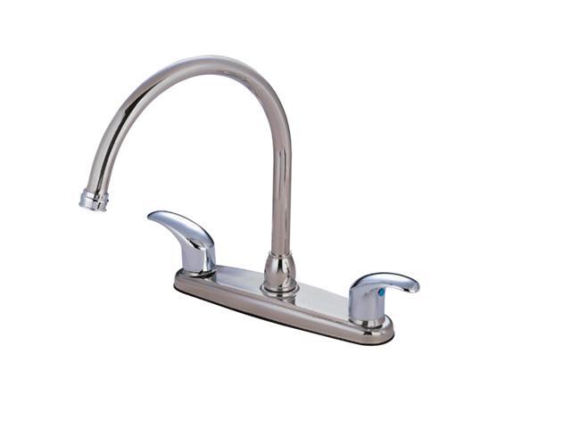 Kingston Brass KB6797LL Kitchen, Faucet, Polished Chrome / Satin Nickel