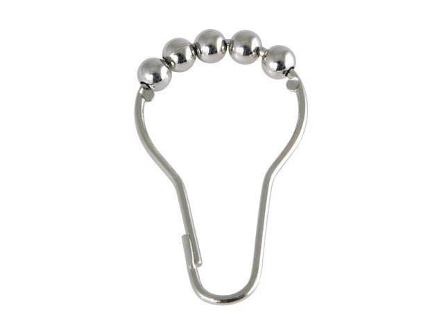 Kingston Brass SRCR126 Roller Ball Shower Curtain Rings (12Pcs/Set), Polished Nickel
