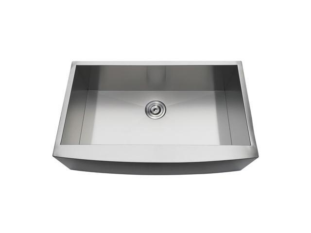 Gourmetier GKUSF33209 Undermount Stainless Steel Single Farmhouse Kitchen Sink, Brushed