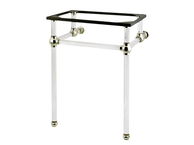 Fauceture VAH282033PN Console Basin Holder with Acrylic Pedestal, Polished Nickel