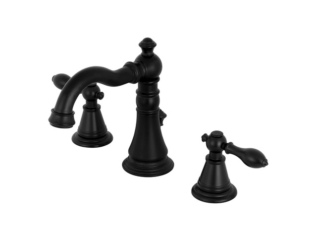 Fauceture FSC1970AL English Classic Widespread Bathroom Faucet, Matte Black
