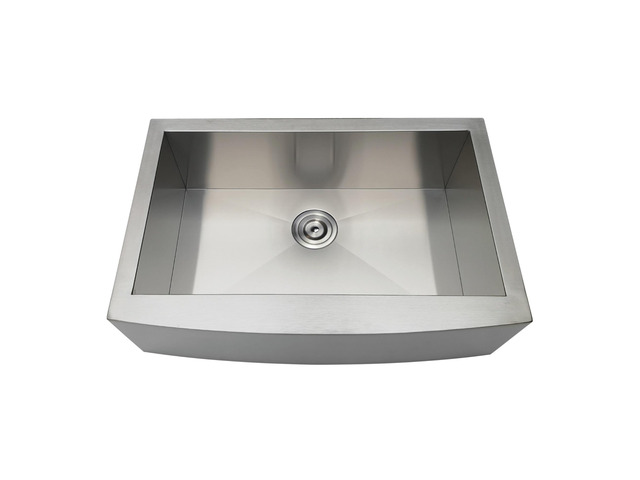 Gourmetier GKTSF30209 Drop-In Stainless Steel Single Bowl Farmhouse Kitchen Sink, Brushed