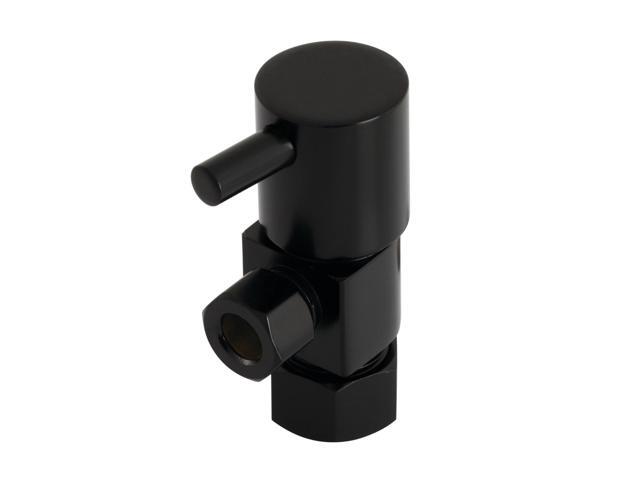 Kingston Brass CD53300DL Concord 5/8'O. D x 3/8' O. D Anti-Seize Deluxe Quarter Turn Ceramic Hardisc Cartridge Angle Stop, Matte Black