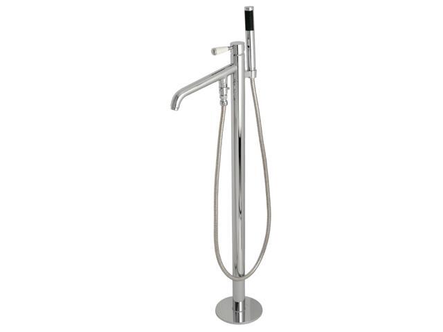 Kingston Brass KS8131DPL Paris Single Handle Freestanding Tub Faucet with Hand Shower, Polished Chrome
