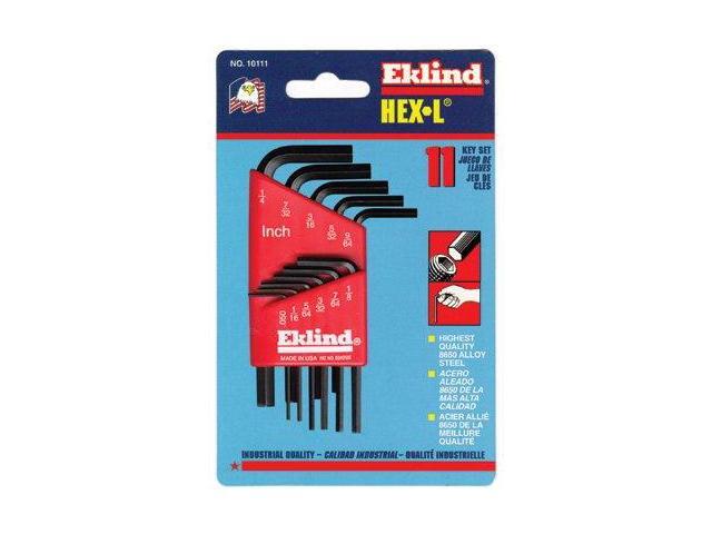 EKLIND 10111 11 Piece SAE L-Shape Hex Key Set, 10111