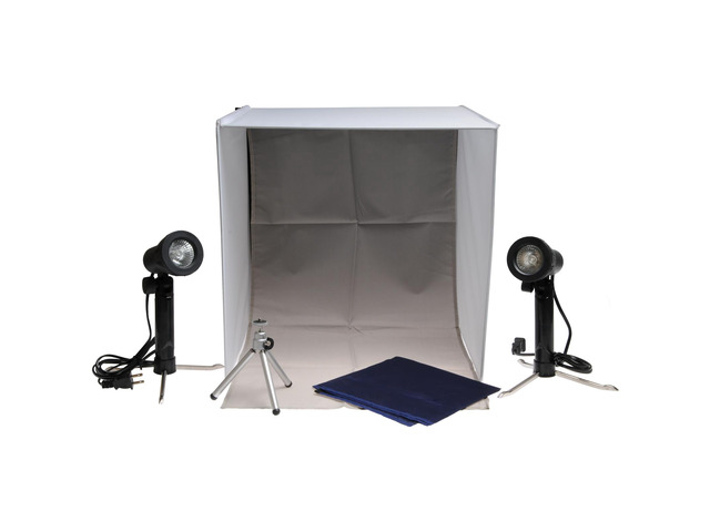Xit Portable Light Box Photo Studio with 2 Backgrounds, 2 Lights, Tripod & Carrying Case