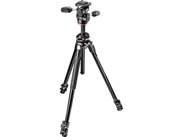 Manfrotto MK290DUA3-3WUS 290 Dual Aluminum Tripod Kit w/3 Way Pan & Tilt Head