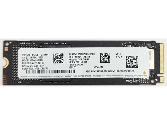 HP PM9C1 512GB NVMe PCIe Gen4 x4 M.2 2280 Internal SSD